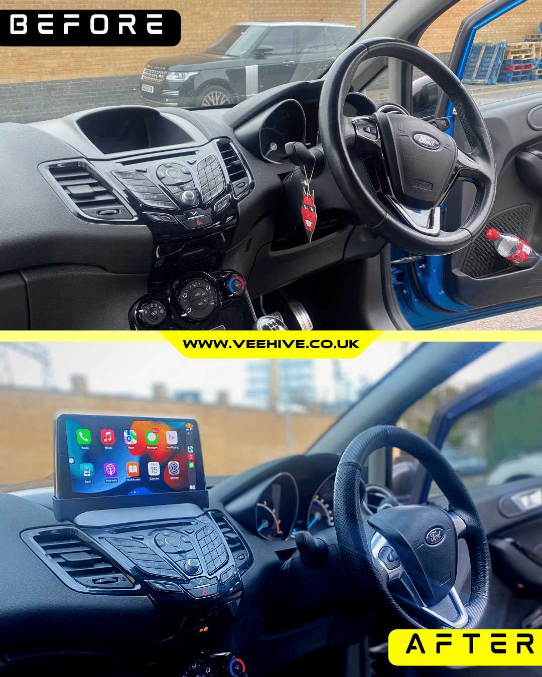 Ford Fiesta MK7/7.5 VEEHIVE Screen Upgrade 2 w/ built in wireless CarPlay  image 0