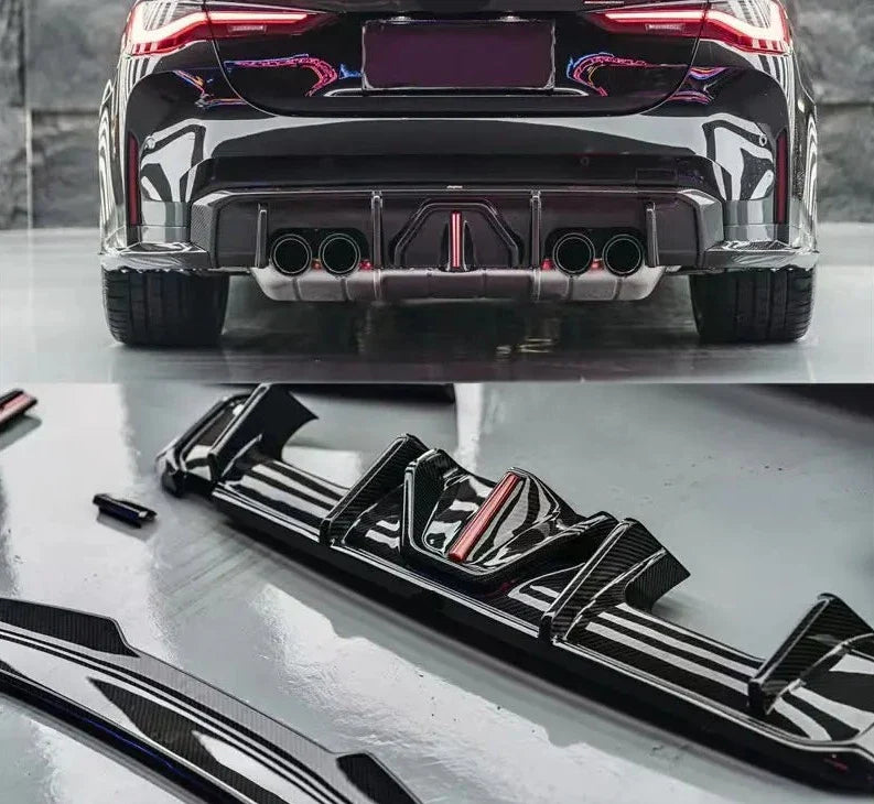 Diffuser Carbon Fiber with LED Light for BMW M3 G80 | G81 | M4 G82 | G83