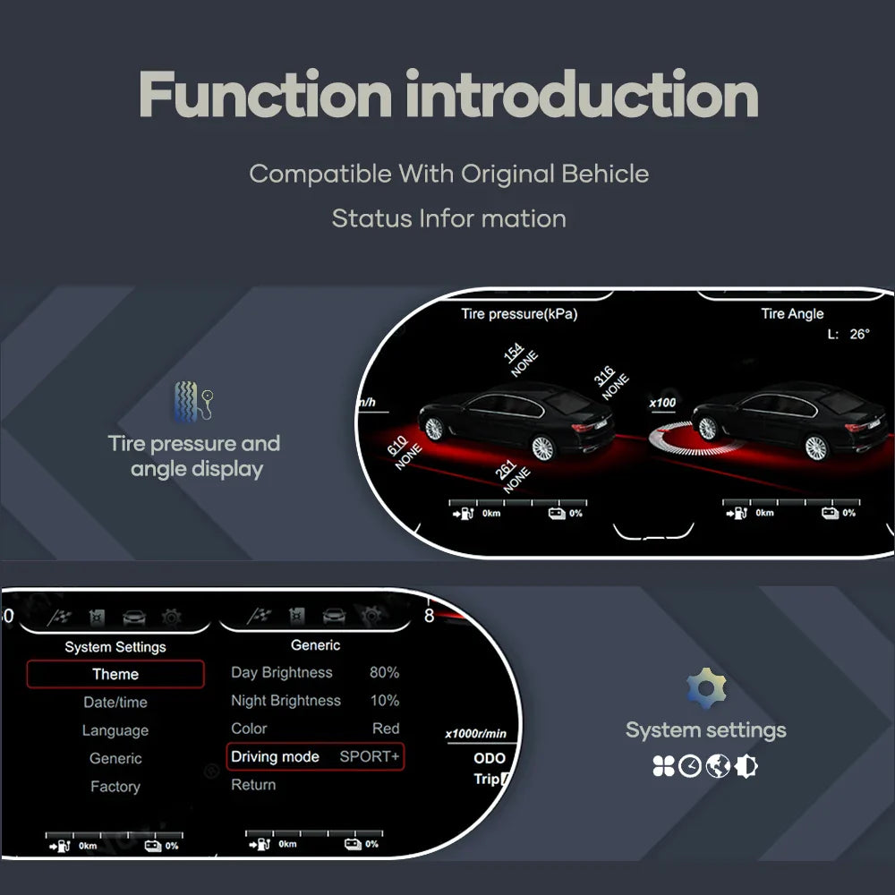 Digital Cluster | Virtual Cockpit | for BMW | F10 F11 F06 F12 F13 F01 F02 F03 F25 F26 F15 F16