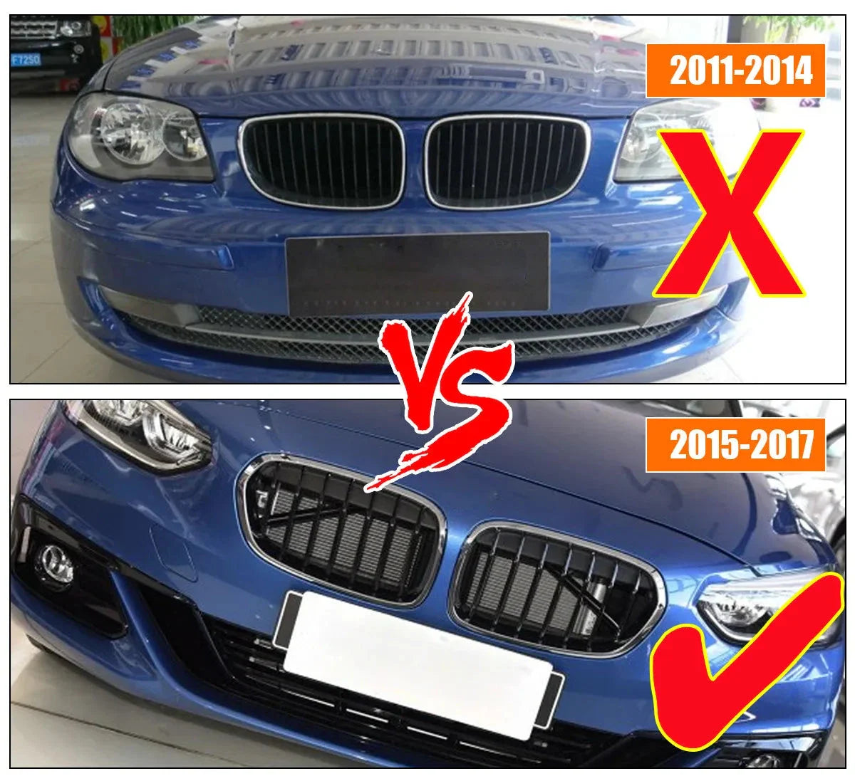 Dual Slat Kidney Grilles | for BMW 1 Series F20 | F21 LCI
