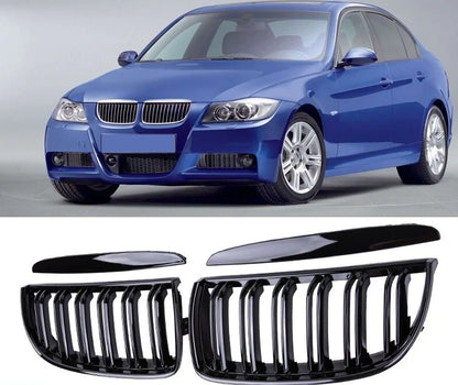 Dual Slat Kidney Grilles | for BMW 3 Series E90 | E91 | E92 | E93 Pre-LCI
