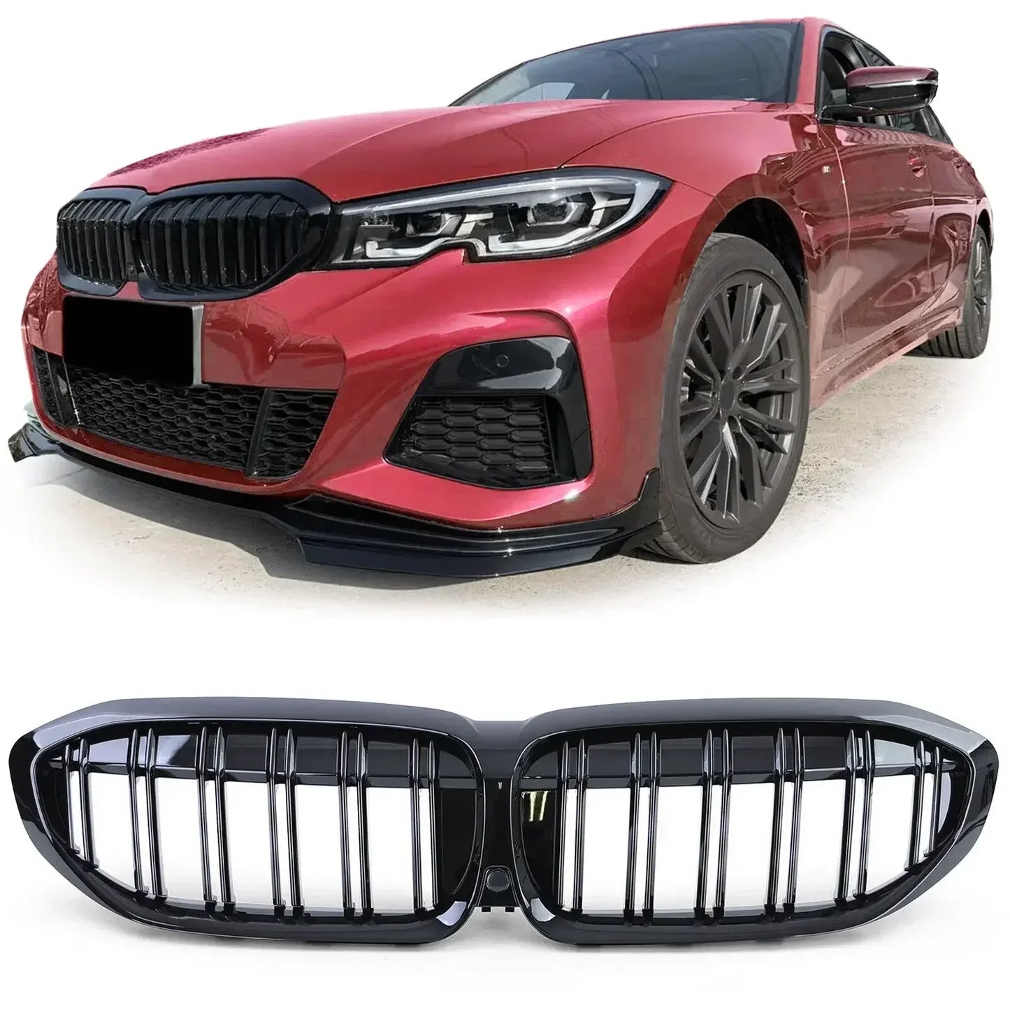 Dual Slat Kidney Grilles | for BMW 3 Series G20 | G21 | Pre-LCI