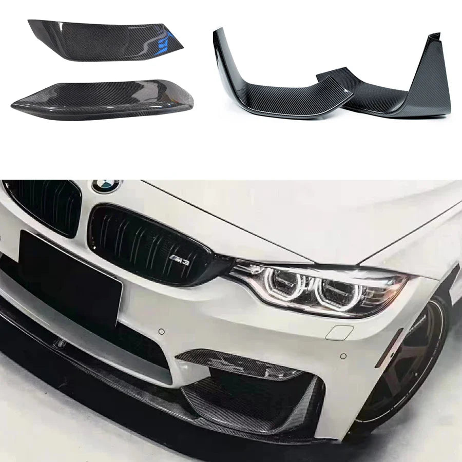 Front Bumper Side Splitter Spoiler | Carbon Fiber | for BMW | M3 F80 | M4 F82