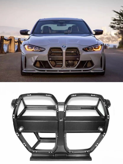Front Grille CSL Look Carbon Fiber with ACC | for BMW M3 G80 | M3 G81 | M4 G82 | M4 G83