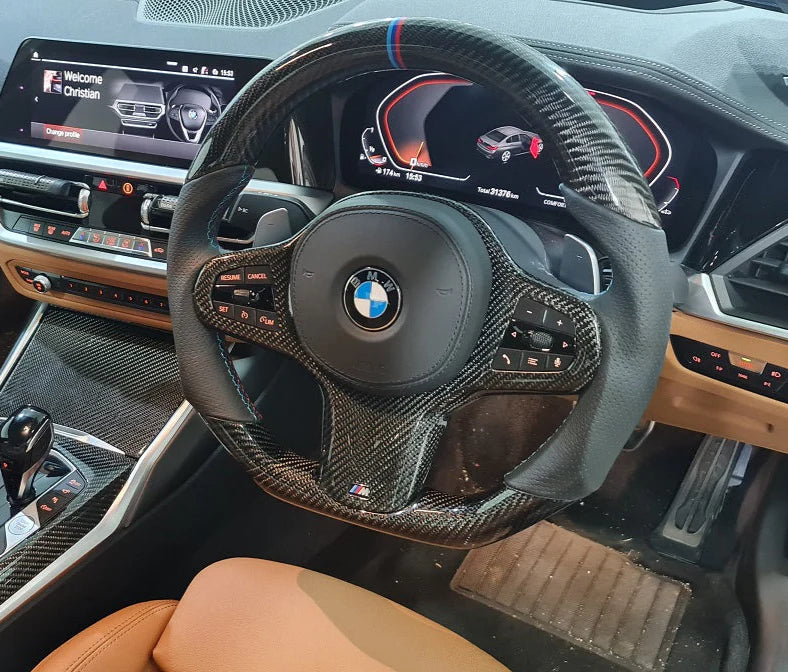 Steering Wheel Carbon Fiber | Heated | LED Screen | for BMW G Series