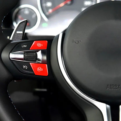 Steering Wheel Mode Switch Button | M1 M2 | Red Blue | for BMW 1 | 2 | 3 | 4 | 5 | 6 Series | X5 | X6 | F Series