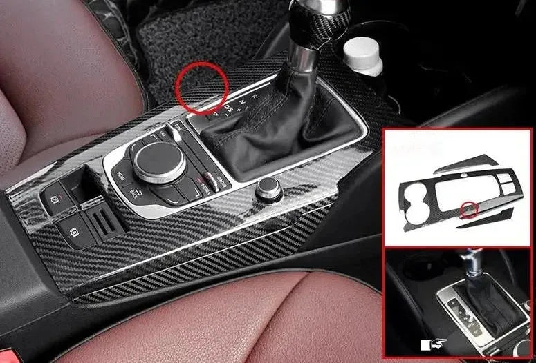 Mid Console Cover Carbon Fiber | for Audi | A3/S3/RS3 8V