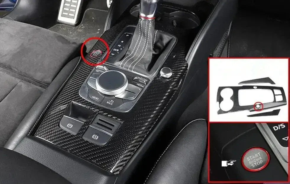Mid Console Cover Carbon Fiber | for Audi | A3/S3/RS3 8V