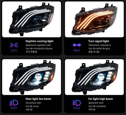 Headlights | Maybach Style | for Mercedes | Sprinter VS30