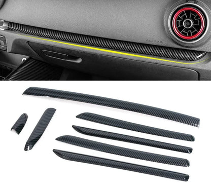 Interior Dashboard & Door Cover Carbon Fiber Look | for Audi A3/S3/RS3 8V
